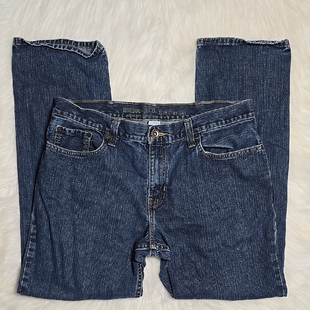 Vintage Sears Roebuck & Co Slim Straight Leg Jeans Size 36x32